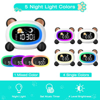 1 x RAW Customer Returns Lemnoi children s alarm clock sleep trainer for boys and girls, battery-operated children s alarm clock with snooze function, 4 brightness levels and colorful night light, gift for children - RRP €29.99