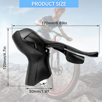 1 x RAW Customer Returns 1 Pair Road Bike Shifters, 3 x 7 21 Speed Dual Control Shifters for Mountain Bike Handlebar Brake Lever Grips for Cycling L3 x R7 Speed  - RRP €76.99