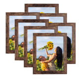 3 x RAW Customer Returns PETAFLOP set of 7 picture frames 20x25 CM brown, wooden picture frame wall and table picture frame, suitable for use in homes, offices, etc. - RRP €86.97