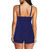 1 x RAW Customer Returns Durio Tankini Women s Swimsuit Ladies Tummy Control Swimwear Two Piece with Hot Pants Gradient Blue 40-42 - RRP €38.3