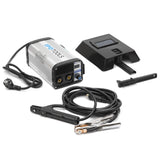 1 x RAW Customer Returns IPOTOOLS MMA-160R electrode welding machine - IGBT inverter welding machine MMA E-hand with 160 amps digital LCD display 230V anti-stick hot start arc force protective shield 7 year guarantee - RRP €113.1