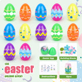 2 x Brand New Hoarosall Easter gifts for children, 12 pieces of Easter eggs for filling with building blocks on the theme of Easter, plastic Easter eggs 8.5 cm x 6 cm for Easter basket fillers, Easter eggs, decoration, Easter egg hunt  - RRP €36.28