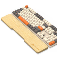 1 x RAW Customer Returns Attack Shark 104 Keys Natural Bamboo Wrist Rest - Ergonomic for Improved Typing and Gaming Comfort - Eco-Friendly, Wood Feel - Non-Slip, for Full-Size Mechanical Keyboards - RRP €19.15