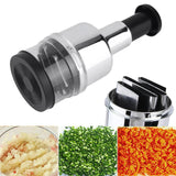 1 x RAW Customer Returns Manual Chopper, Onion Chopper, Slap Chopper, Detachable Vegetable Cutter with Stainless Steel Blade, Food Cutting Knife, Easy to Clean Multifunction Chopper for Kitchen - RRP €15.99