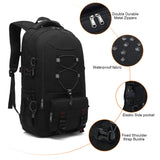 1 x RAW Customer Returns Besttravel Travel Backpack 45L Waterproof Large Capacity for 17.3 Laptop Trekking Men Women for Outdoor Sports Camping - Black - RRP €35.99