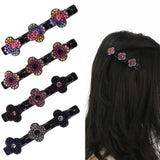 29 x Brand New 4pcs Rhinestone Clover Hair Clip, Braided Hair Clip with Rhinestone Hair Clip Flower Hair Decorations for Styling Women Girls Adults Fine and Thin Hair - RRP €452.4