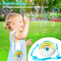 4 x RAW Customer Returns Panacare Automatic Bubble Machine, Portable Rainbow Bubble Machine for Children 1500 Bubbles Min with Bubble Solution 2, Bubble Toy for Children for Outdoor Party Wedding - RRP €68.56