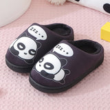 1 x RAW Customer Returns Plush Slippers Women Men Warm Cute Panda Slippers Winter Autumn Girls Indoor Non-slip Slipper Shoes for Boys Girls Black 33 34 EU 34 35 CN - RRP €20.84