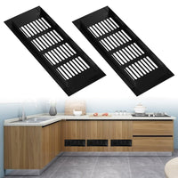 4 x Brand New Ventilation Grille,Ventilation Grille,Rectangular Ventilation Grille,Adjustable Ventilation Grille,Closet Ventilation Grille,for Ventilation of Kitchen,Bathroom,Black,2PCS - RRP €86.4