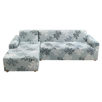 1 x RAW Customer Returns Lydevo Sofa Cover Corner Sofa L Shape Sofa Throws Stretch Sofa Cover L Shape Right or Left with Two Pillowcases Washable Universal Couch Cover L Shape Sofa Cover L Shape 2 Seater 3 Seater, Autumn Leaf  - RRP €49.4