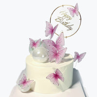 9 x Brand New 11pcs Gold Metal Butterfly and Happy Birthday Cake Toppers Birthday Cake Decorations Party Decorations Red - RRP €81.54