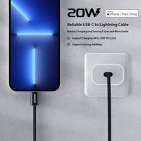 1 x RAW Customer Returns BOUTOP USB-C to Lightning Cable 2Pack 0.2M 0.2M , MFi Certified 20W Nylon Braided PD Charging Cable for iPhone 14 Pro, 14, 13 Pro, 13, 12 Pro, 12, SE 2020, 11, XR, XS ,X,8 series - RRP €10.52