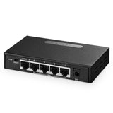 1 x RAW Customer Returns Binardat 5 Port Gigabit POE Switch, 4 POE Ports 1000Mbps, 1 Gigabit Uplink, IEEE802.3af at, 65W Power Supply, Mini Metal Case Unmanaged Plug and Play - RRP €29.99