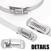 1 x RAW Customer Returns Screw Clamp 10 Pieces for Hose Clamps Endless 304 Stainless Steel Adjustable Hose Clamps Strap Hose Clips Water Pipe Tank Gas Pipe Radiator Automobile Tubing - RRP €12.1