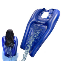 1 x RAW Customer Returns SATIO - Portable Hair Wash for the Disabled, Elderly, Headrest for Washing Hair at Home, Hairdressers, Hair Wash for Sink, Pregnant, Injured, Blue - RRP €13.99