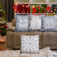 7 x Brand New GESTAND Pack of 4 Christmas cushion covers, Christmas cushion cover, Christmas cushion cover for Christmas decoration, Christmas 45 x 45 cm, sofa decorations grey  - RRP €119.98