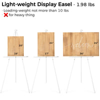 1 x RAW Customer Returns VISWIN 160cm H Wooden Easel with Tripod for Wedding Poster, Poster, Artist Easel with Tray for Painting, Canvas, Folding Easel - White - RRP €36.29