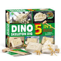 10 x Brand New JoaSinc Dinosaur Dig Kit 5 in 1 Dinosaur Sheets Digging and Excavation Archaeology Biology Kit, Instructions Educational Science Toy for Kids Boys - RRP €158.9