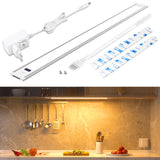 1 x RAW Customer Returns wobsion under-unit kitchen light LED warm white with non-contact sensor, strip 42 cm dimmable 3000 K, ultra thin kitchen light under-unit for wardrobe, showcase cabinet lighting - RRP €20.16