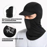 1 x RAW Customer Returns MELASA Balaclava Motorcycle Summer Balaclava for Outdoor Sports Cycling Bicycle Cap Face Cover Ski Mask Snowboarding, Skiing Windproof Face Cover Men Women Black  - RRP €27.6