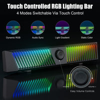 1 x RAW Customer Returns Smalody Computer Speakers, PC Speakers, Stereo Bluetooth Speakers, Dynamic Cool RGB LED Design with Microphone, Compatible with Desktop Laptop Smartphone Game Console - RRP €33.99