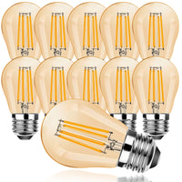 1 x RAW Customer Returns ProCrus E27 Vintage LED light bulb, G45 4W Edison LED lamp, 2700K warm white lighting filament LED, 300LM light source replacement for 30W incandescent lamp, not dimmable, amber LED bulb, energy class F, 10 pieces - RRP €22.12