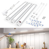 1 x RAW Customer Returns wobsion Dimmable Kitchen Under Cabinet Light with Sensor, 30CM 3PCS LED Strip Cool White 6000K, Hand Wave Ultra-Thin LED Light for Closet, Under Cabinet Lamp with Power Adapter - RRP €29.99