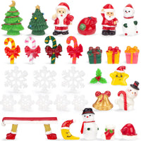 100 x Brand New HAKACC 30 Pcs Miniature Resin Christmas Figurines Mini Ornaments Santa Claus Christmas Tree Snowman for Christmas Decoration Fairy Garden - RRP €2040.0