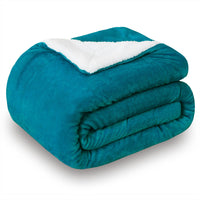 1 x RAW Customer Returns SOCHOW Sherpa blanket turquoise two-sided blankets, cuddly blankets, extra thick warm sofa blanket couch blanket made of Sherpa, 150 x 200 cm super fluffy fleece blanket as a sofa throw or living room blanket - RRP €37.1