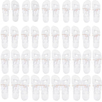 1 x RAW Customer Returns Hestya 20 Sets Slippers for Wedding Guests White Unisex Adult Toe Separator Sandals with Rope and Decorative Size Cards - RRP €65.68