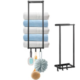 8 x Brand New Wall-mounted towel rack, bathroom towel storage, MERYSAN wall-mounted bathroom towel rack, towel rack wall rail for rolled towels for kitchen bathroom A  - RRP €153.6