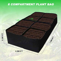 1 x RAW Customer Returns Plant bag 180 cm wide 30 cm high, 128 gallon plant bags, 8 x 60 L plant bag made of nonwoven fabric grow bags potato plant bag plant bag, plant breeding bags for balcony vegetables flower bulbs - RRP €28.99