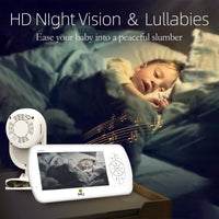 1 x RAW Customer Returns m MU Baby Monitor Video and Audio, Children s Camera Screen 4.3 1080P High Resolution, VOX Night Vision and Temperature Monitoring, 6 Lullabies for Children. Wireless Camera - RRP €46.38