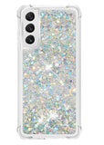 3 x Brand New HOUSON glitter case compatible with Samsung Galaxy S21 Plus case, glitter liquid quicksand transparent silicone case silver - RRP €21.12