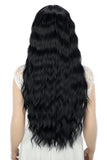 1 x RAW Customer Returns YEESHEDO Women s Wig Long Curly Black Wigs for Women with Bangs, Natural Long Curls Black Wig, Anime Cosplay Halloween Wigs 28 Inches Black  - RRP €23.15