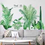 1 x RAW Customer Returns DIY Large Green Plant Leaves Wall Sticker, VASZOLA Removable Tropical Plants Wall Stickers Wall Decoration Watercolor Palm Leaves Plants Wall Stickers Art Murals for Living Room Bedroom - RRP €12.1