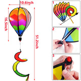 1 x RAW Customer Returns LUKDUNG 3pcs 130cm Hot Air Balloon Wind Spinner Rainbow Garden Pinwheels Swirl Wind Spinner Windmill Striped Rainbow Windsock Rotating Sequins Twister Hanging Yard Decoration - RRP €21.84