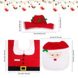 2 x Brand New Simpolor 3 piece Christmas theme bathroom decoration set, Christmas Santa toilet seat cover toilet seat cover, carpets and toilet paper box cover for Christmas interior decoration, party favors - RRP €60.0