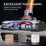 1 x RAW Customer Returns BAKTH Brush Compatible with Dyson V7 V8 V10 V11 V15 Vacuum Cleaner with Hard Bristle Roller, Direct Drive Floor Brush Accessory and 5 LED Lights for Floors, Parquet and Carpets - RRP €36.99