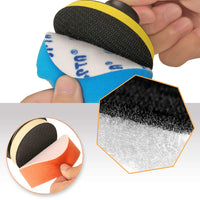 1 x RAW Customer Returns SPTA stainless steel, polishing sponge, 25-piece 80 mm polishing pad sponge set with polishing pad and polishing fur, polishing set, polishing plate kit for drill, for polishing machine - RRP €19.99