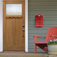 1 x RAW Customer Returns Funerom Wall Mounted Vintage Metal Mailbox 9 x 5.8 x 14 Rustic Red - RRP €45.37