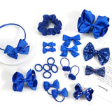 1 x RAW Customer Returns MUFEKUM Girls School Hair Accessories Set, Blue Bow Hair Clips Bow Headband Hair Accessories for Girls Children Christmas Birthday Gift Blue  - RRP €9.06