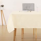 1 x RAW Customer Returns Deconovo tablecloth, water-repellent table linen, lotus effect tablecloths, 130x160 cm, cream, 1 piece - RRP €16.63