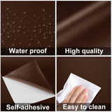 1 x RAW Customer Returns GELAISI artificial leather self-adhesive 60 200cm brown leather patch kit self-adhesive leather patches, leather look foil decorative foil furniture foil wallpaper leather repair upholstery for cupboard leather - RRP €29.2