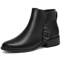 1 x Brand New Kricely Women s Ankle Boots Fashion Classic Zipper Short Boots Comfortable Thick Heel Women s Boots Black Size 36  - RRP €50.57