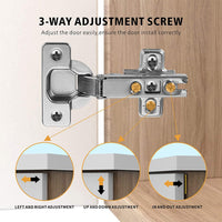 1 x RAW Customer Returns Furniware 10 pieces hinges for cabinet doors, cabinet hinge, concealed hinge, kitchen cabinet hinge, opening angle 110 for cabinet furniture, cabinet door hinges for kitchen cabinets - RRP €22.96