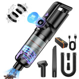 1 x RAW Customer Returns JoyFan Cordless Handheld Vacuum Cleaner, 20000Pa USB Rechargeable Portable Lightweight Mini Vacuum Cleaner, 6000mAh Car Vacuum Cleaner with 2 HEPA Filters, Wet Dry Handheld Vacuum Cleaner, for Car, House, Kitchen - RRP €70.79