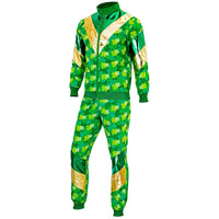 1 x RAW Customer Returns Widmann - Costume tracksuit St. Patricks Day, green with clover leaves, Ireland, Irish, holiday, 80s outfit, jogging suit - RRP €35.99