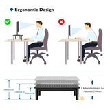 1 x RAW Customer Returns BONTEC monitor stand with drawer, 3 height adjustable monitor stands for desk with mesh platform for monitor, laptop, computer, iMac, printer up to 20 kg, cable ties included - RRP €18.39