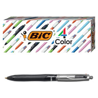 1 x RAW Customer Returns BIC 4-color Pro ballpoint pen, black barrel, medium tip 1.0 mm , assorted inks, 3 pieces - RRP €16.8